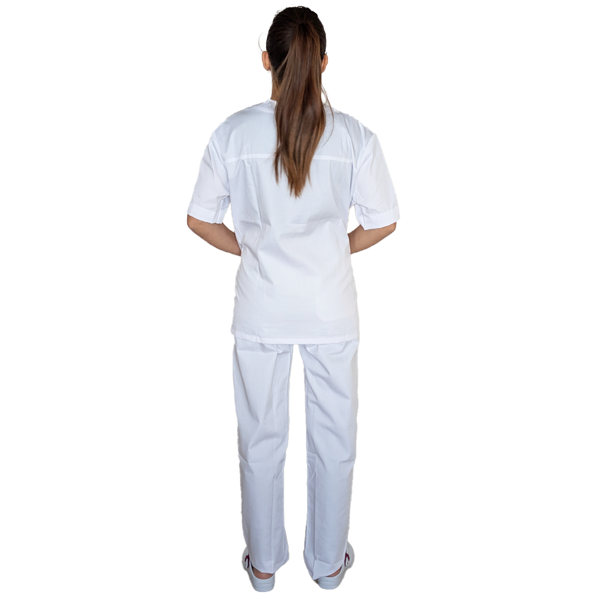 Divisa da lavoro,completa,unisex,collo V "bianco" cod: 8378
