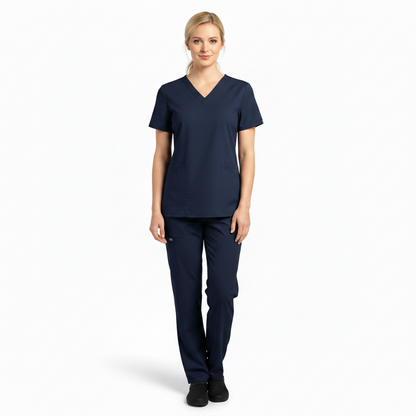 Divisa da Lavoro Completa Unisex Scollo V Blu Scuro Mezza Manica – COD: 8354