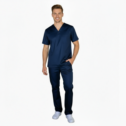 Divisa da lavoro,completa,unisex,scollo V "blu scuro" cod: 8354