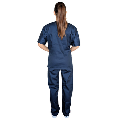 Divisa da lavoro,completa,unisex,scollo V "blu scuro" cod: 8354