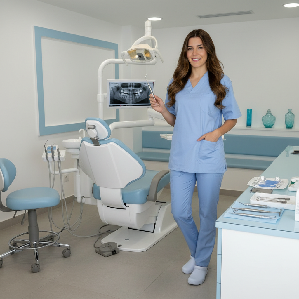 Divisa da lavoro, unisex scollo V "celeste" cod: 060520