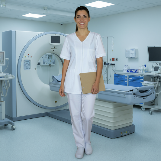 Divisa da lavoro,infermiera,oss, donna con zip bianco cod: 8279