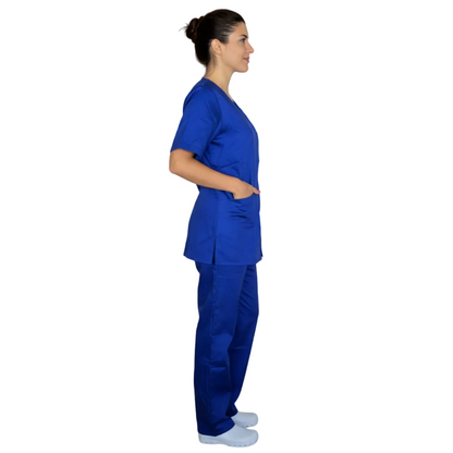 Divisa da Lavoro Completa Donna Zip Blu Royal Mezza Manica – COD: 8392