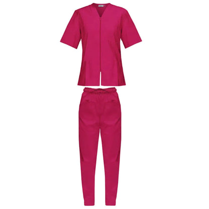 Divisa da Lavoro Completa Donna Zip Fuchsia Mezza Manica – COD: 1507