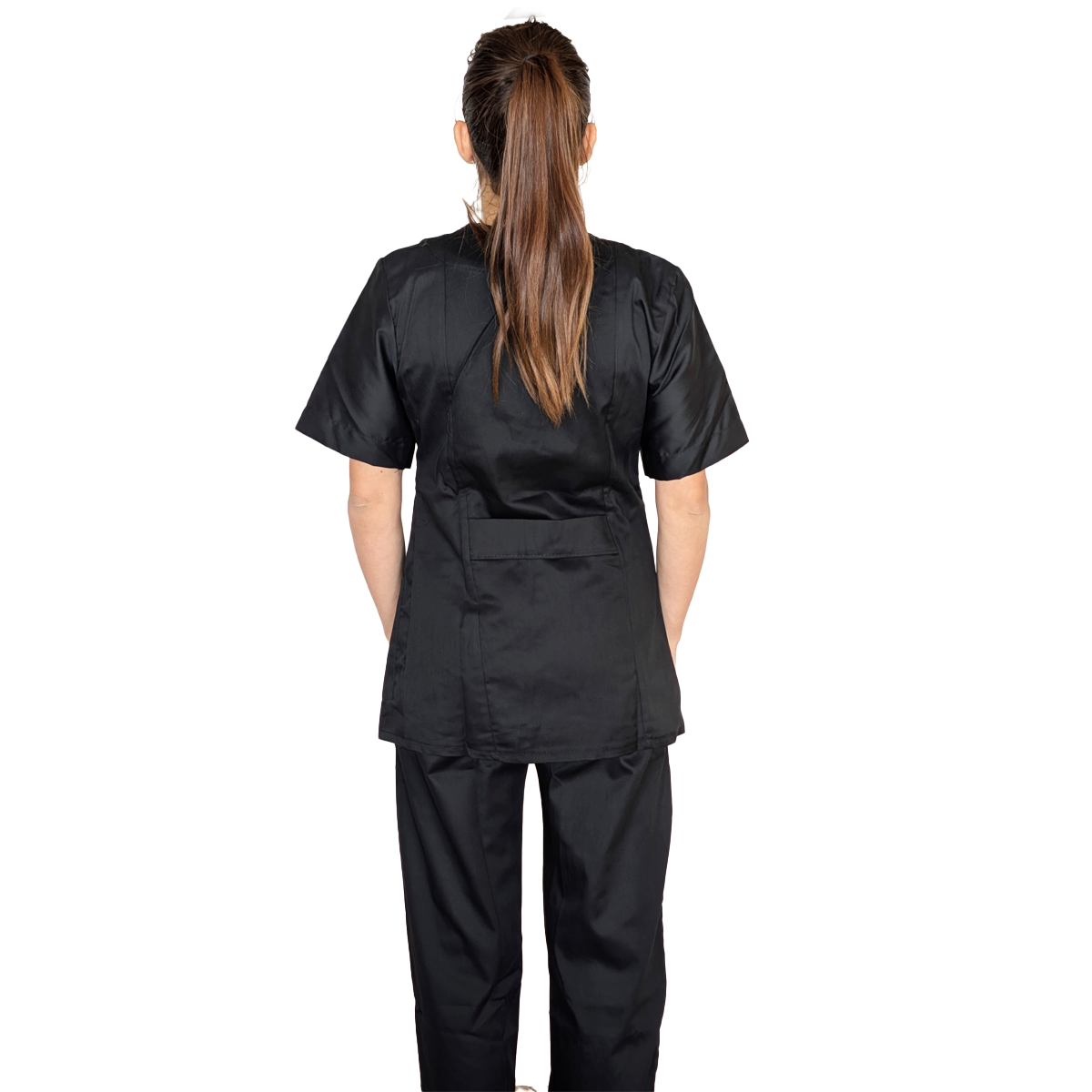 Divisa da lavoro donna,con zip "NERO" cod: 0305