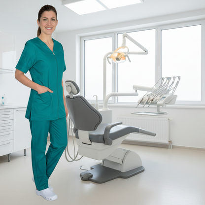Divisa da Lavoro Donna Zip Verde Mezza Manica – COD: 8323