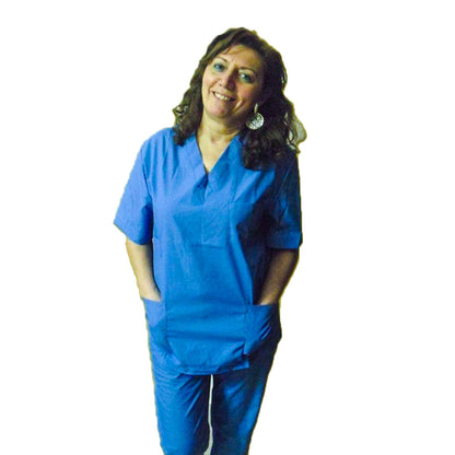 Divisa da lavoro,sanitaria,infermieristica,estetica,completa,unisex,scollo V 8299