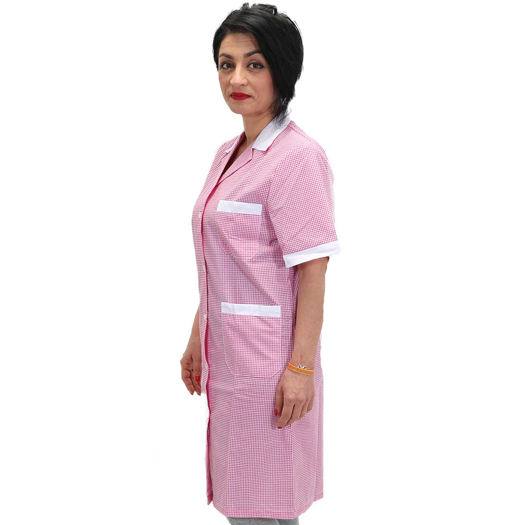 Camice da lavoro,quadretto rosa MM cod: 7272
