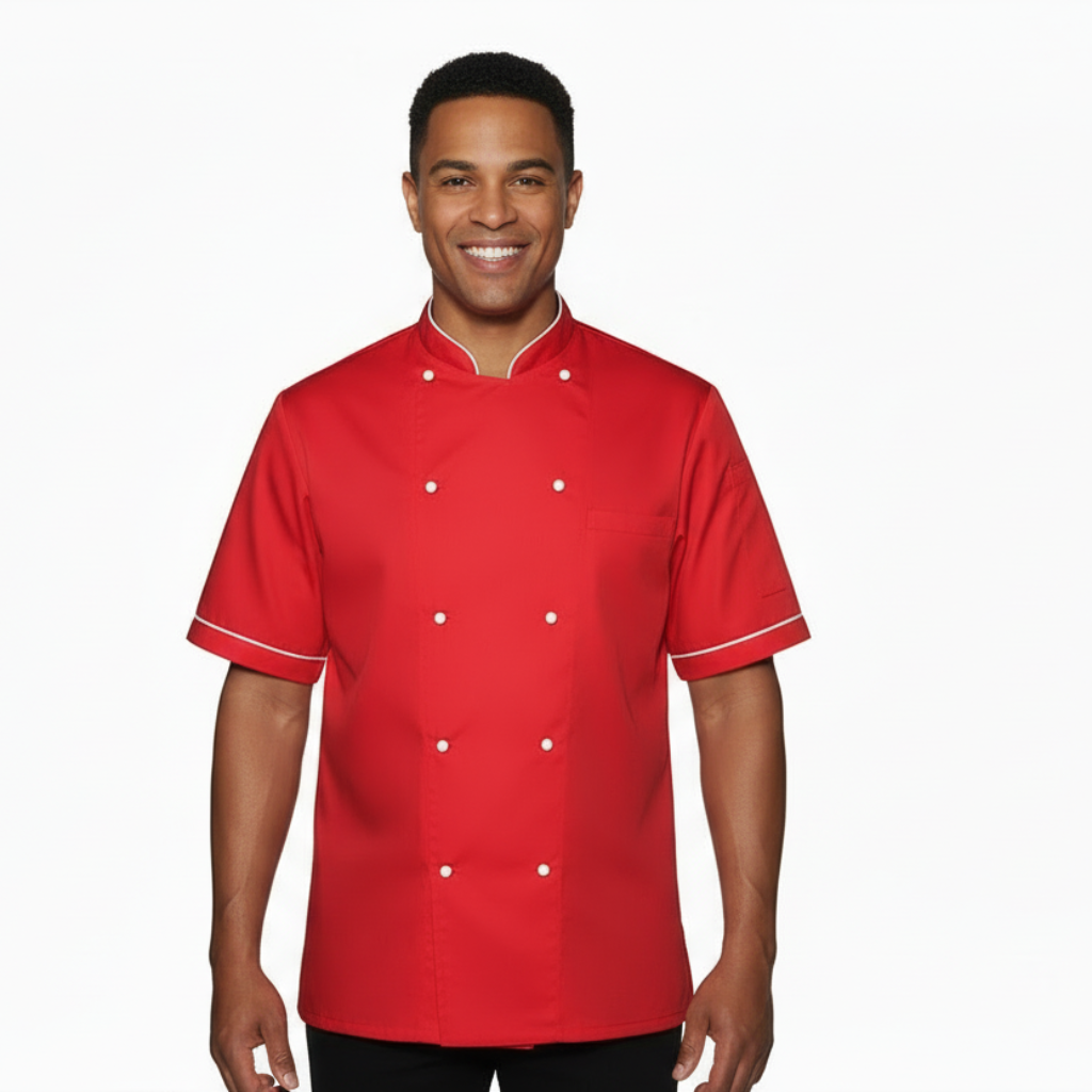 Giacca cuoco "light" rosso cod: 7694