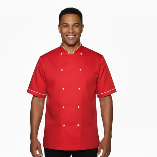 Giacca cuoco "light" rosso cod: 7694