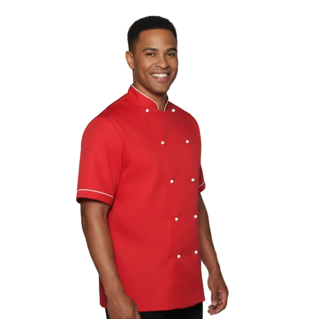 Giacca cuoco "light" rosso cod: 7694