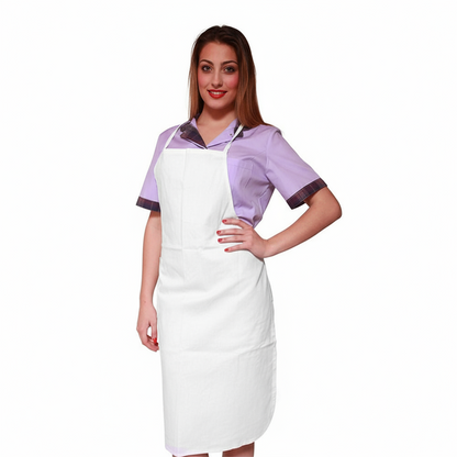 Grembiule parannanza con pettorina "bianco" cod:8096