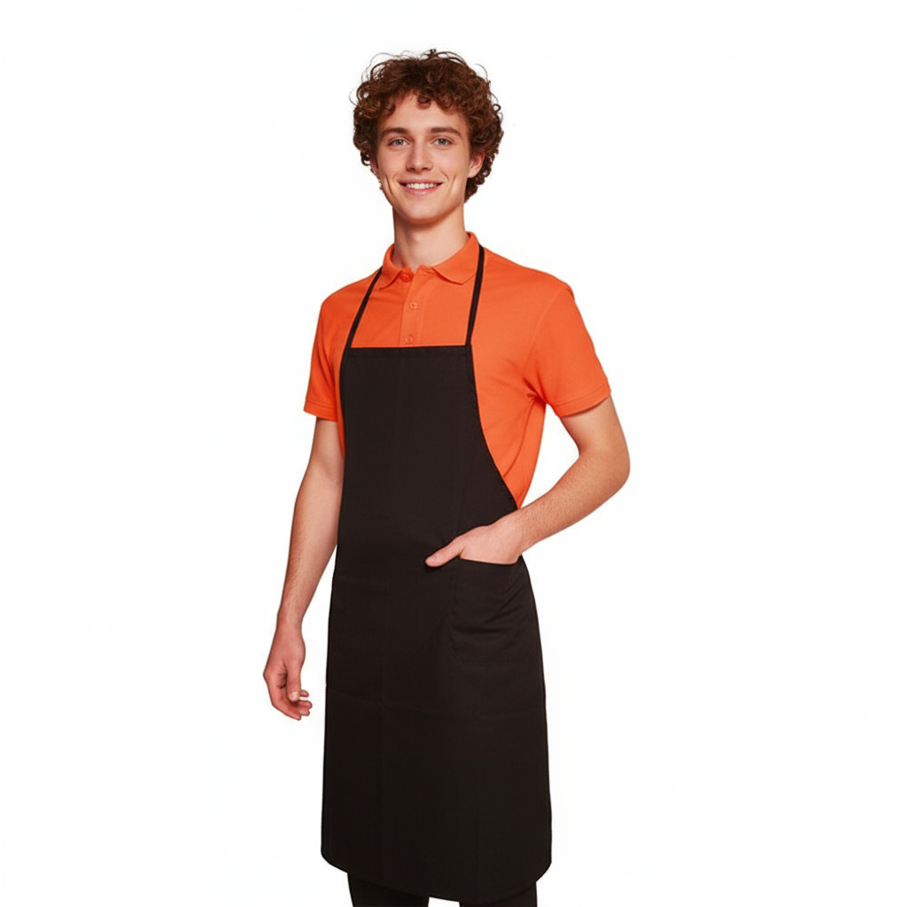 Grembiule parannanza con pettorina "nero" cod: 8097