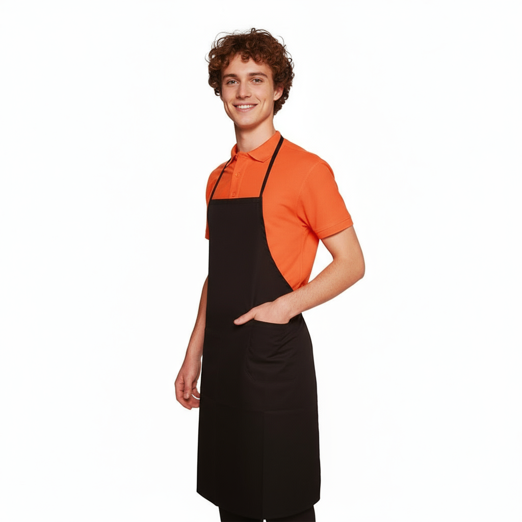 Grembiule parannanza con pettorina "nero" cod: 8097