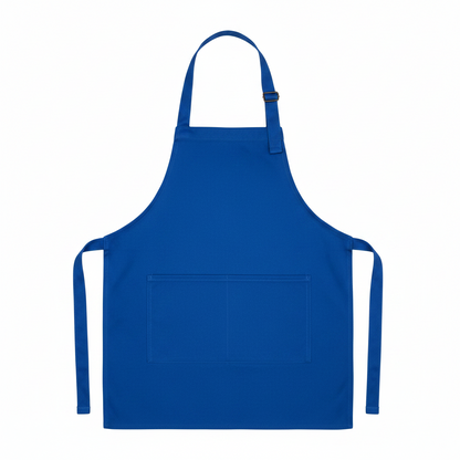 Grembiule Parannanza con Pettorina Blu Professionale 100% Cotone Made in Italy cod. 8100