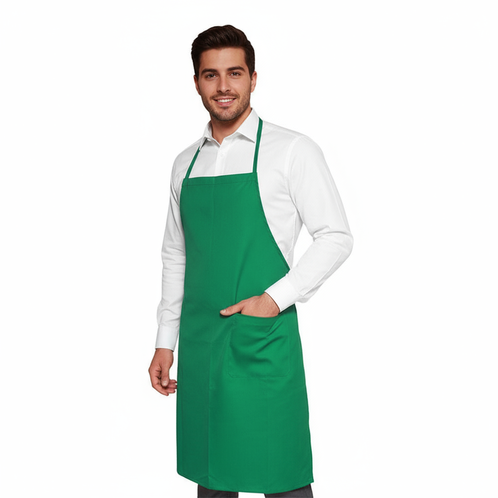 Grembiule parannanza con pettorina"verde" cod: 8098