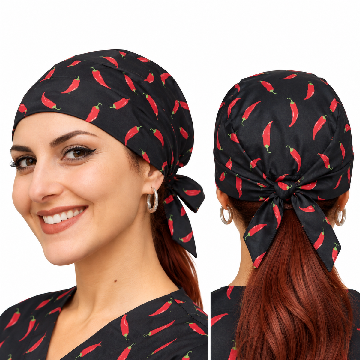 Bandana da lavoro 100% cotone per cucina, cod. 2703