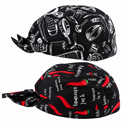 Bandana da lavoro 100% cotone Made in Italy per cuoco, cod. 8170