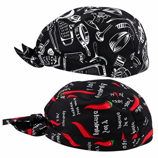 Bandana da lavoro 100% cotone Made in Italy per cuoco, cod. 8170