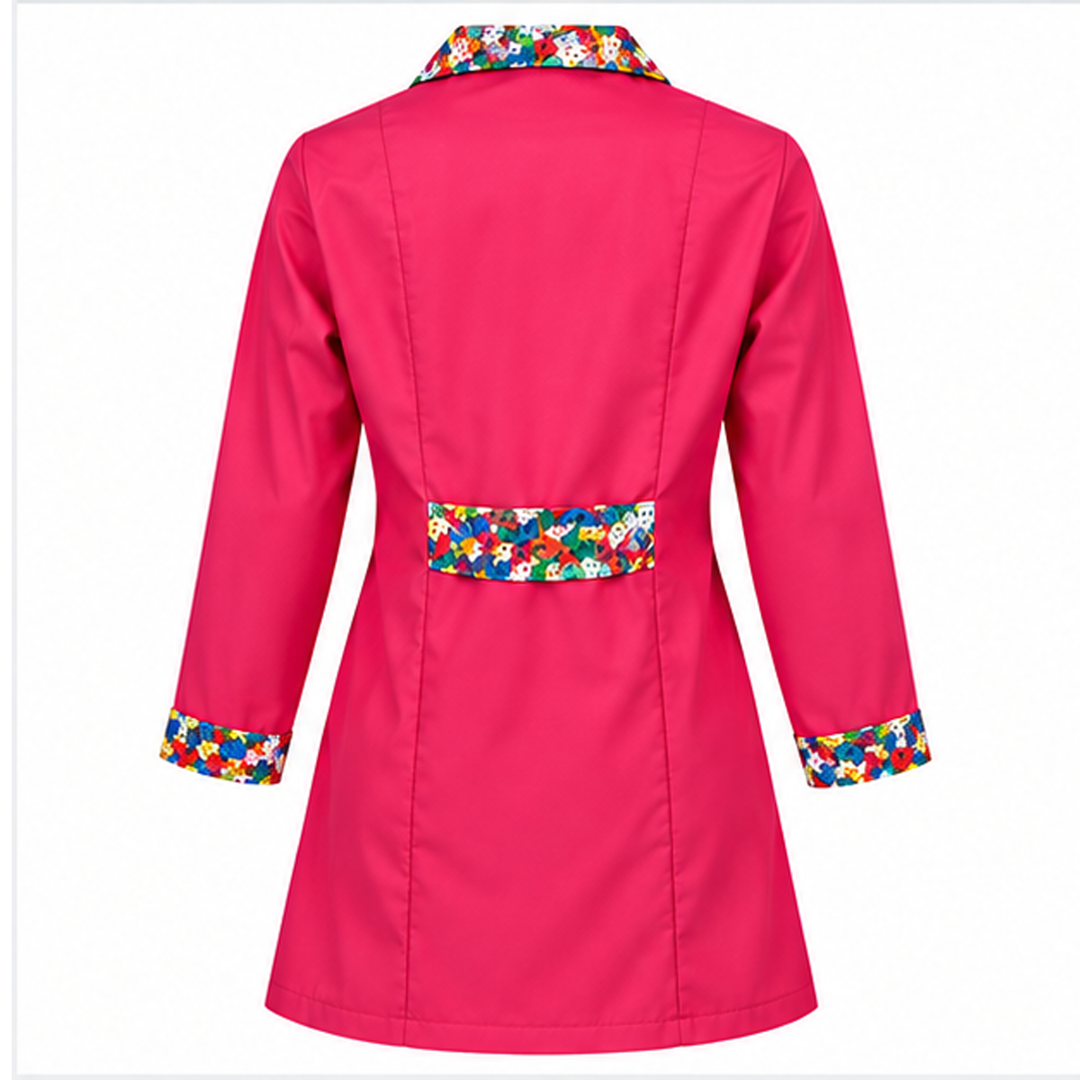 Camice donna slim fit fucsia con lettere, Made in Italy | Cod. 131