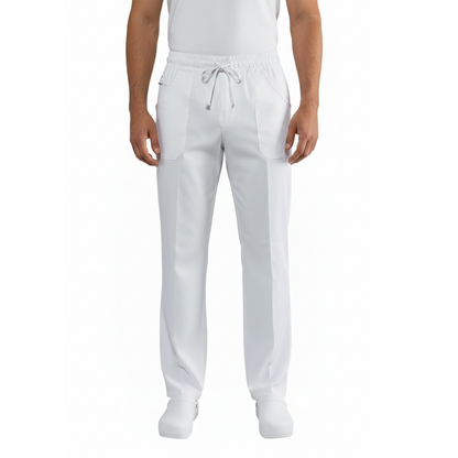 Pantaloni da Lavoro Bianchi Regular-Fit UNISEX, Cotone Misto Made in Italy – COD: 7807