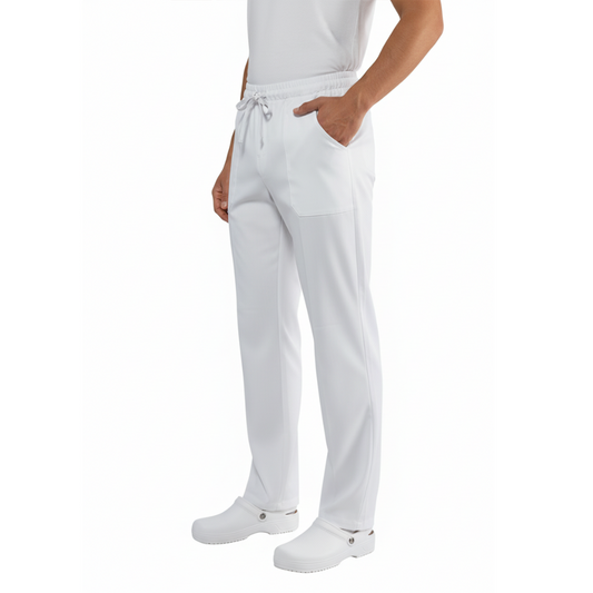 Pantaloni da Lavoro Bianchi Regular-Fit UNISEX, Cotone Misto Made in Italy – COD: 7807