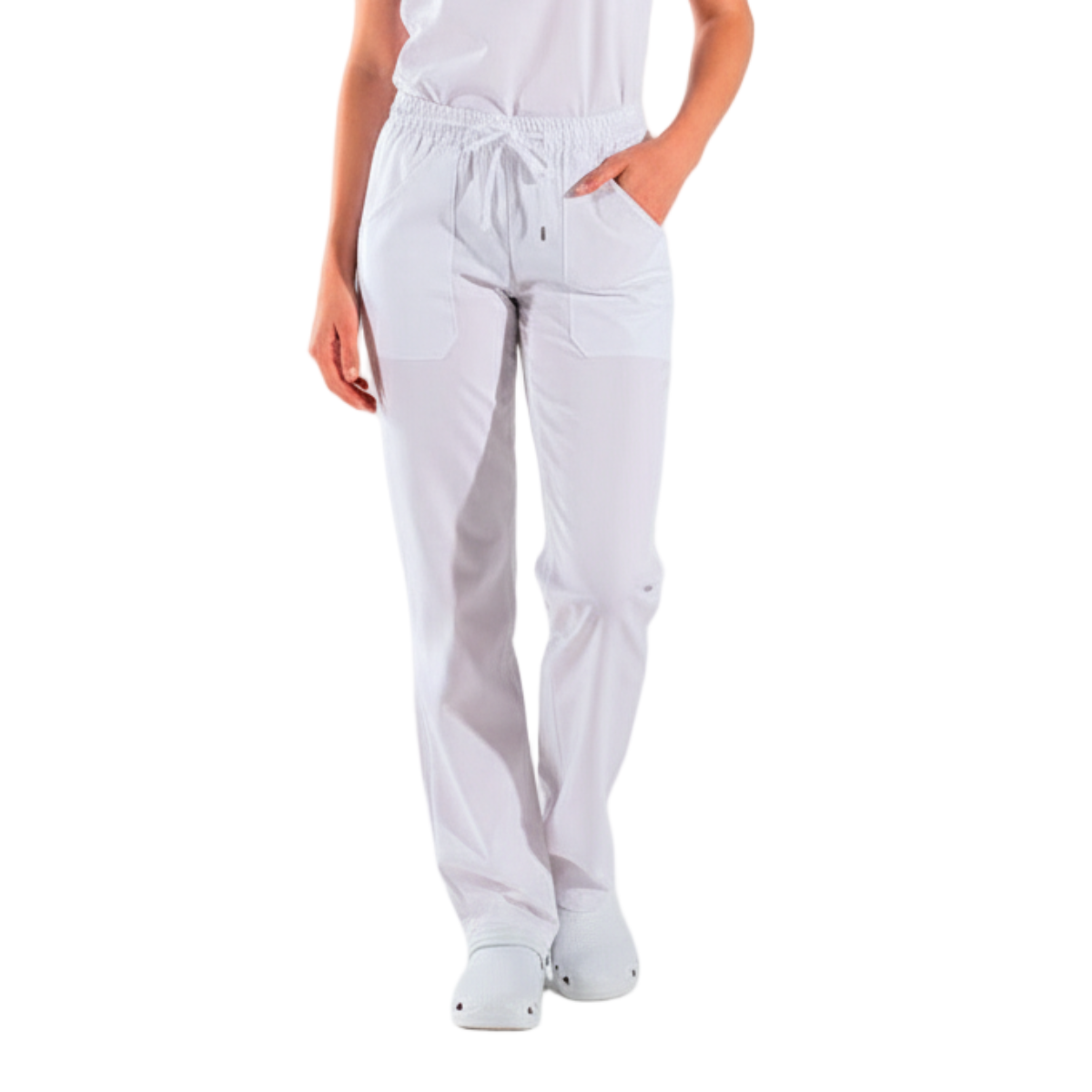 Pantalone da lavoro Unisex SLIM FIT "BIANCO" cod: 1805