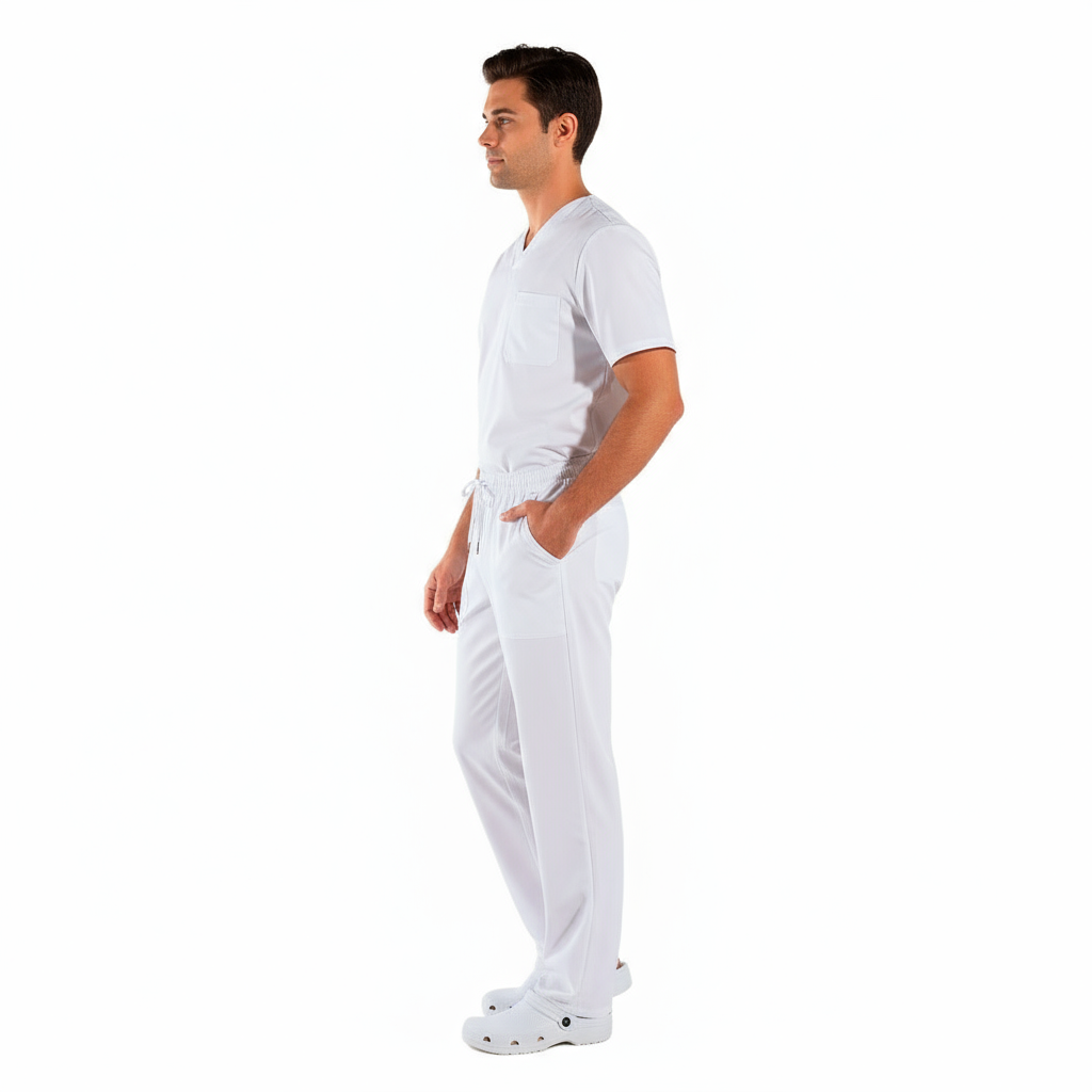 Pantalone da lavoro Unisex SLIM FIT "BIANCO" cod: 1805