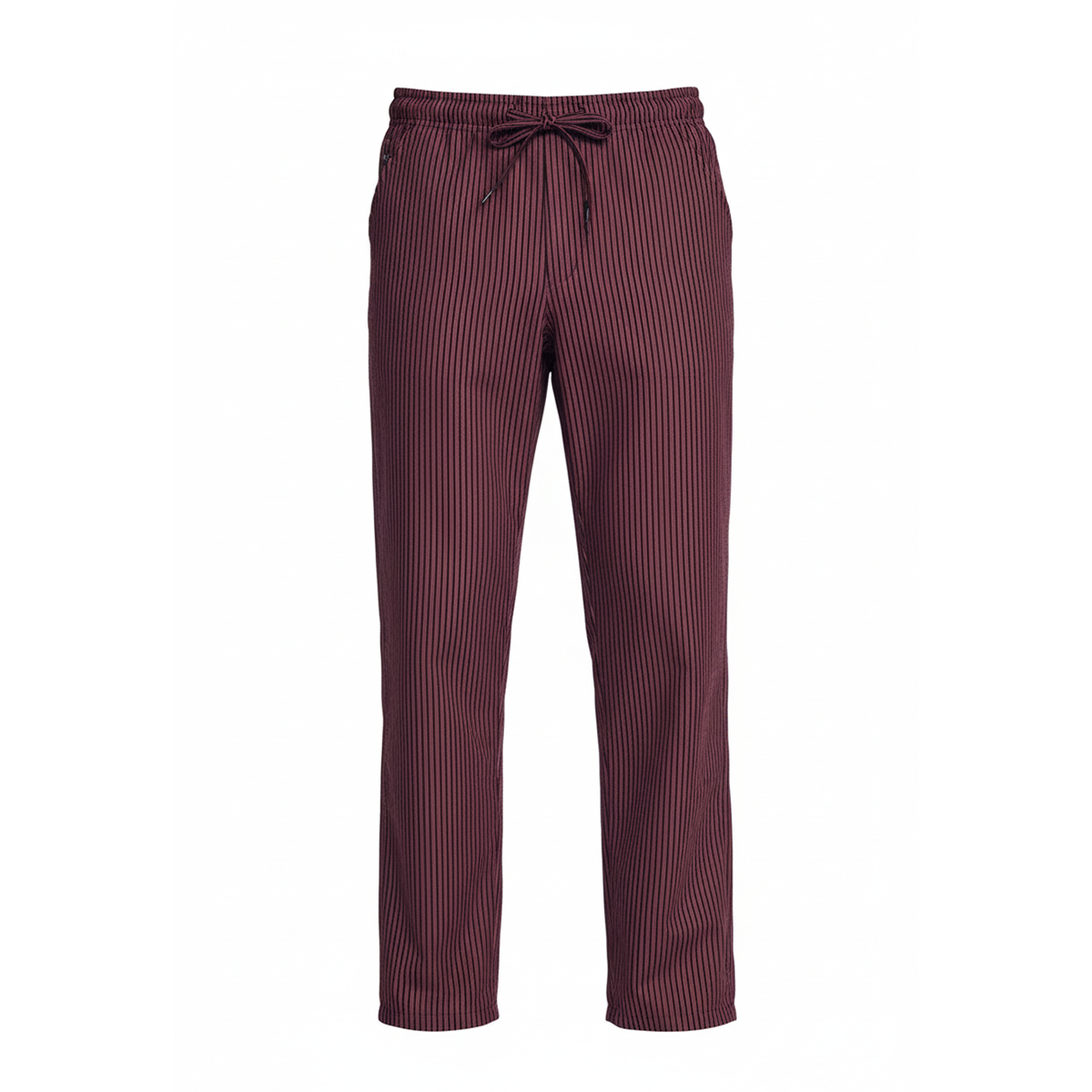 Pantaloni da Cucina Rigati Bordeaux Regular-Fit UNISEX, Polycotton Made in Italy – COD: 7906