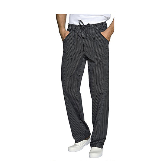 Pantaloni da cuoco regular-fit "nero gessato" cod:8944