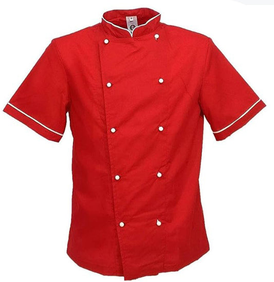 Giacca cuoco "light" rosso cod: 7694