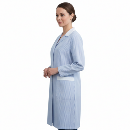 camice da lavoro donna,rigo azzurro ML cod:7647