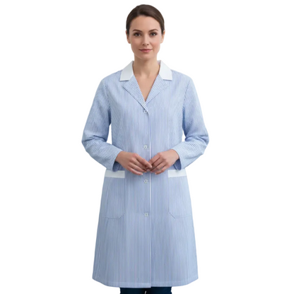 camice da lavoro donna,rigo azzurro ML cod:7647