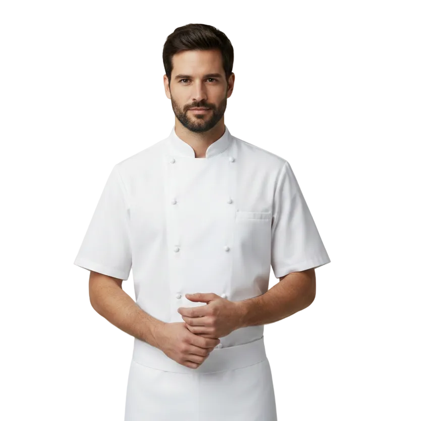 Giacca da cuoco,pasticciere,panettiere,cotone mezza manica cod: 30922