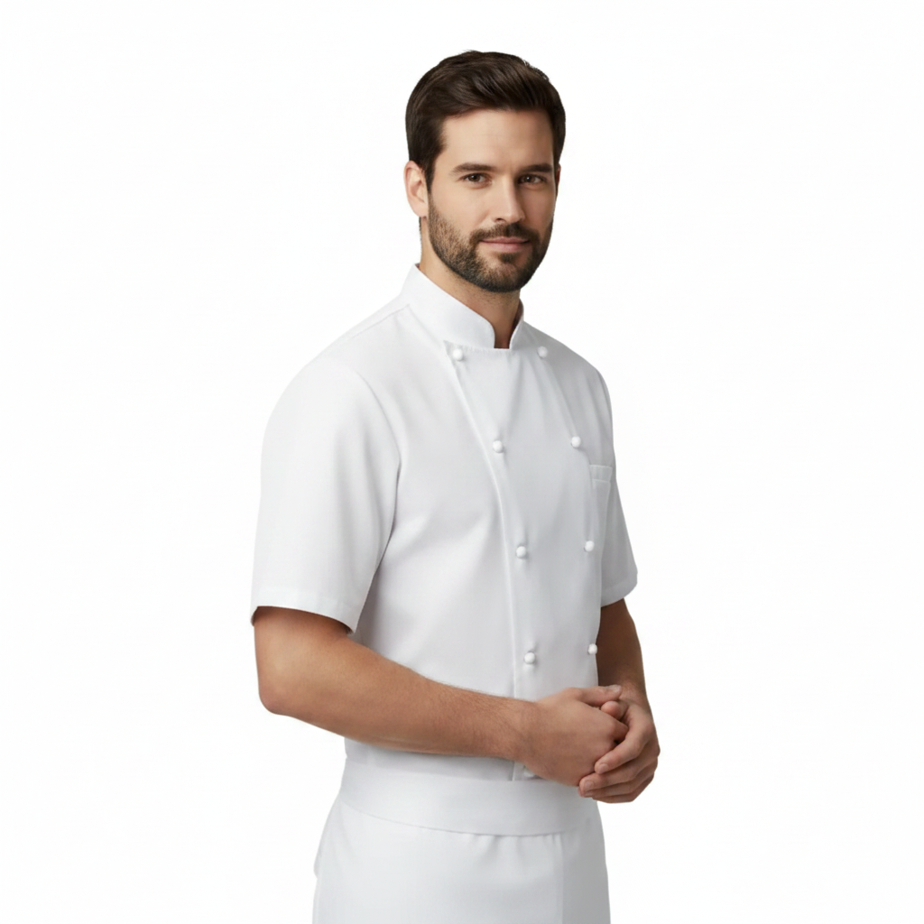 Giacca da cuoco,pasticciere,panettiere,cotone mezza manica cod: 30922