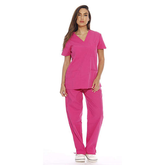 Divisa da lavoro,completa,da donna,scollo  V "Fuchsia" cod: 8347