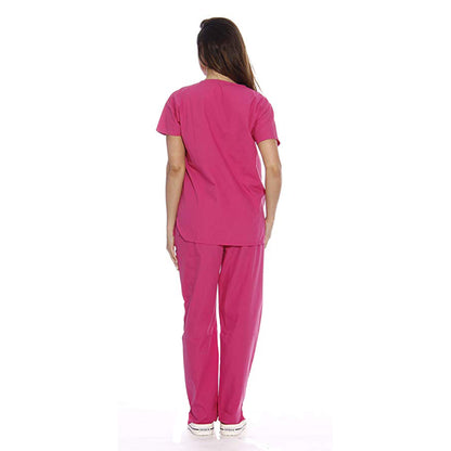 Divisa da lavoro,completa,da donna,scollo  V "Fuchsia" cod: 8347