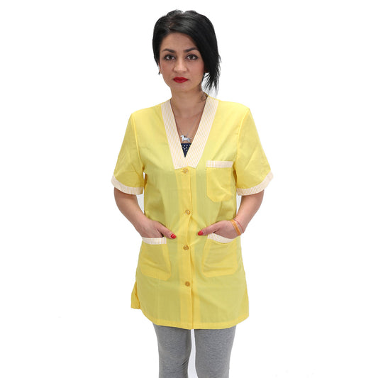 Camice da lavoro,casacca donna MM "giallo" cod: 7258