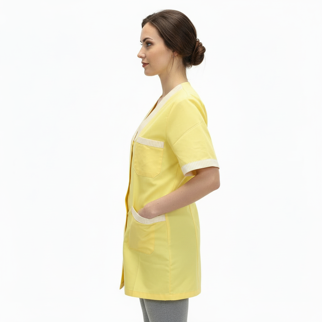 Camice da lavoro,casacca donna MM "giallo" cod: 7258