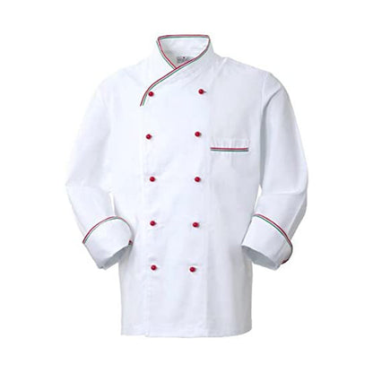 Giacca da Cuoco-Chef con Inserto Tricolore, Bottoni, Made in Italy – COD: 2203