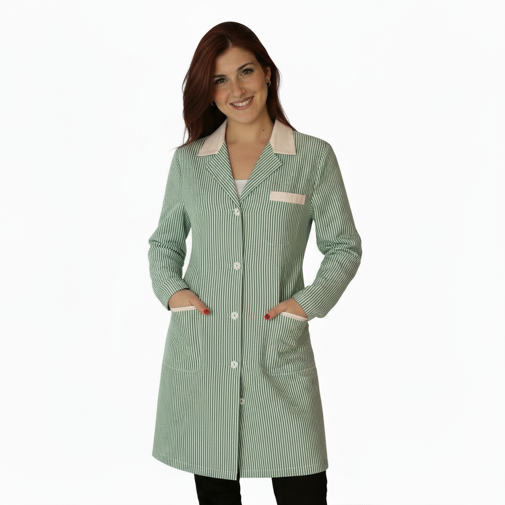 camice da lavoro donna rigo verde ML cod:7648