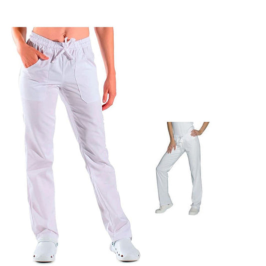 Pantalone da lavoro Unisex SLIM FIT "BIANCO" cod: 1805