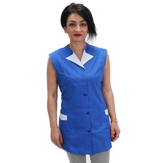 Casacca,camice da lavoro, giromanica "BLU ROYAL" cod:7227
