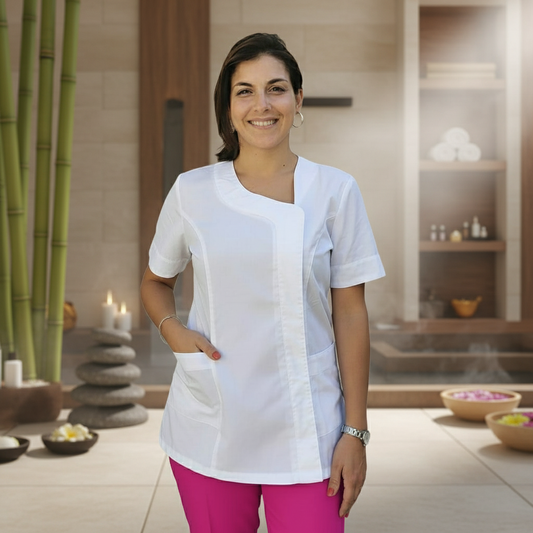 Camice,casacca da lavoro donna, Modello beauty Bianco Cod:290723