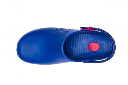 Zoccoli da lavoro sanitari ,cinturino regolabile "blu" cod: 8253
