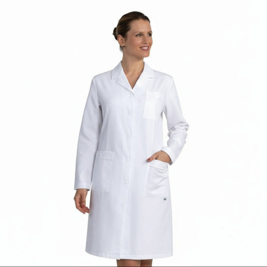 Camice da Laboratorio Donna 100% Cotone Leggero Bianco Manica Lunga – COD: 2999