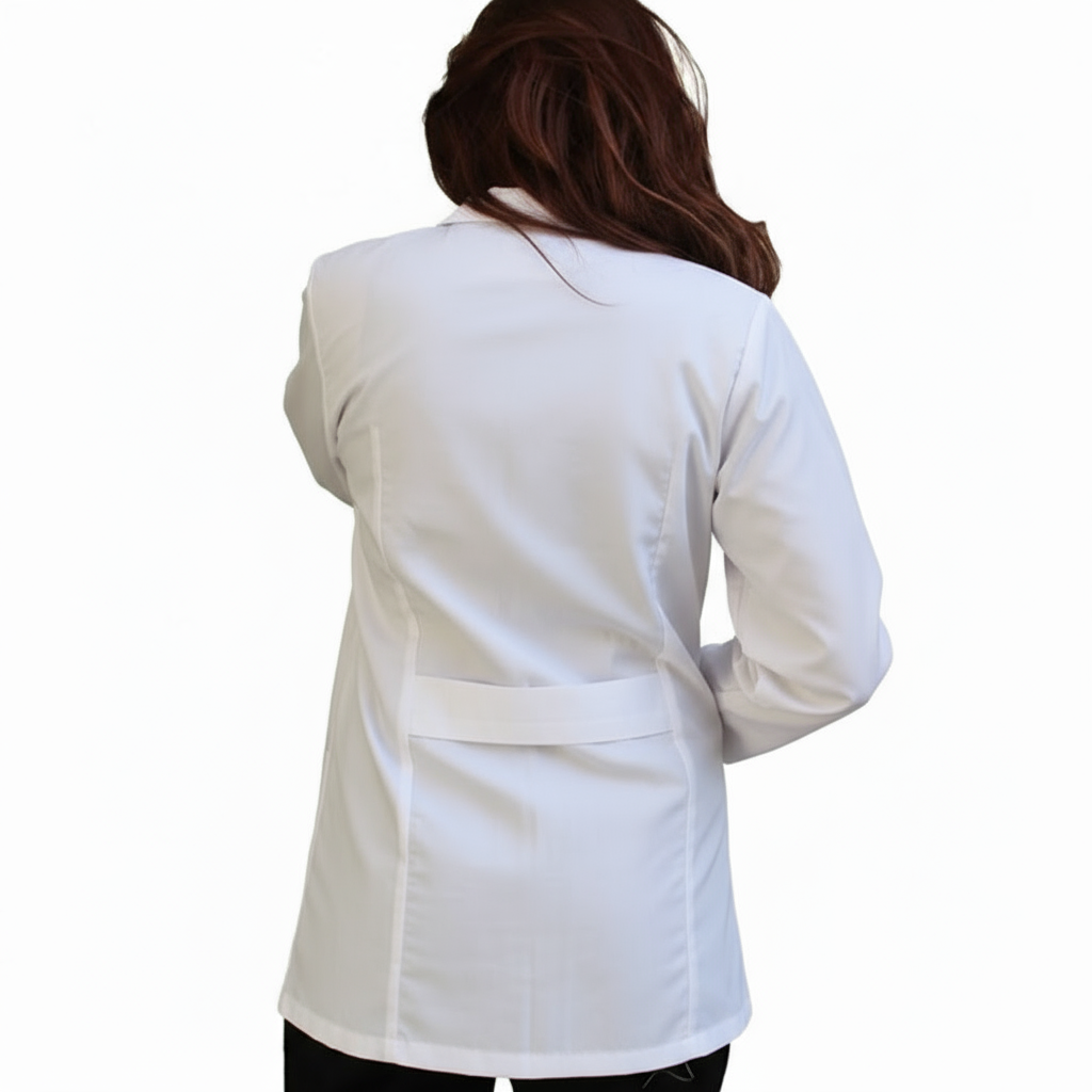 Camice da lavoro,casacca zip bianco Manica lunga Cod:1706