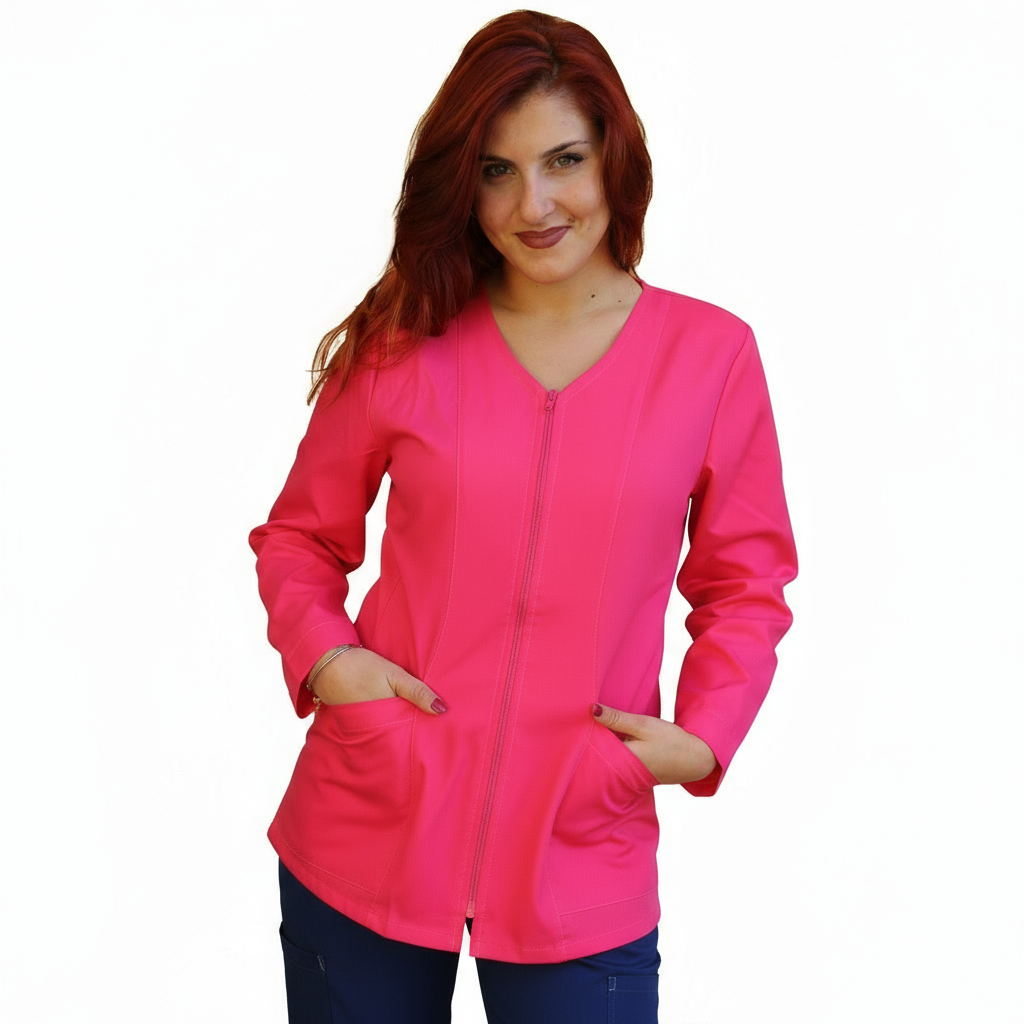 Casacca zip Manica lunga "Fuchsia" Cod:1906