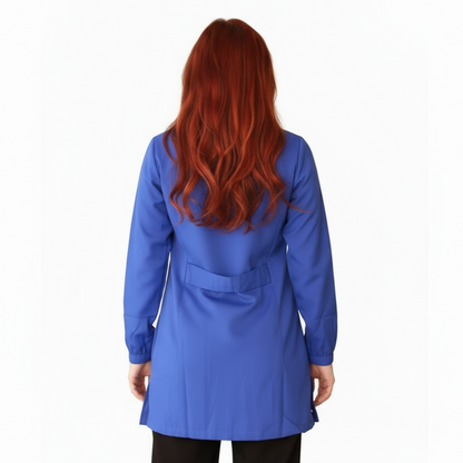 camice da lavoro,casacca donna corto ml "blu royal" con profilo cod: 6923