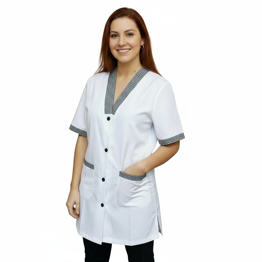 casacca,camice da lavoro, mm profilo "sale e pepe" cod: 7173